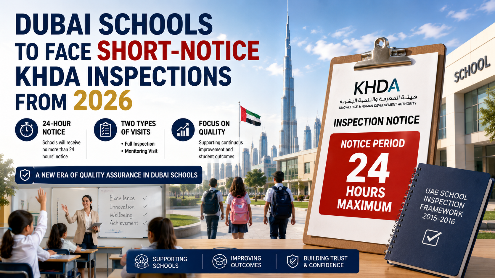 Dubai Schools to Face Short-Notice KHDA Inspections from 2026
